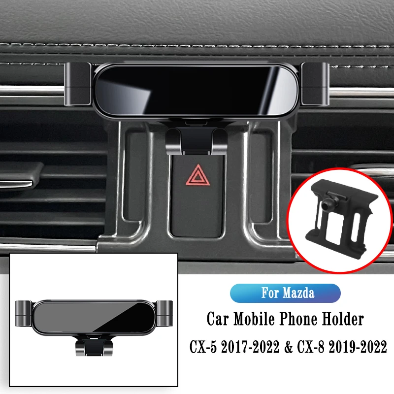 Автомобильный Держатель телефона Для Mazda CX-5 2015-2022 CX8 2019-2022 Гравитационный Навигационный Кронштейн GPS Подставка Зажим Для выпуска Воздуха Поворотная Опора