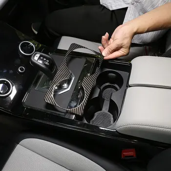 Для Range Rover Evoque L551 2020-21 ABS Матово-черный Автомобильный держатель для Стакана Воды на центральной консоли, Накладка на панель, Наклейка, Автомобильные Аксессуары