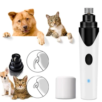Точильщик для собак и Кошек Кусачки для ногтей для домашних животных Безболезненные USB Перезаряжаемые электрические лапы Резак для ногтей Триммер для ухода за лошадьми Файл US Dropshipping