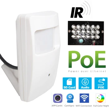POE 940nm 3MP PIR IP-камера H.265 1296 P/1080 P Ночного Видения HD Mini Внутренняя Светодиодная ИК-Система Безопасности Видеонаблюдение ONVIF CCTV