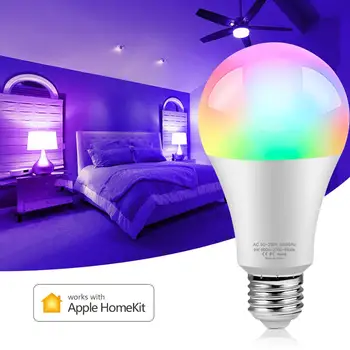 Homekit/ Bluetooth Умная светодиодная лампа E27 15 Вт переменного тока 85-265 В Волшебная светодиодная лампа с Голосовым Управлением IOS система домашнего Освещения Прямая Поставка